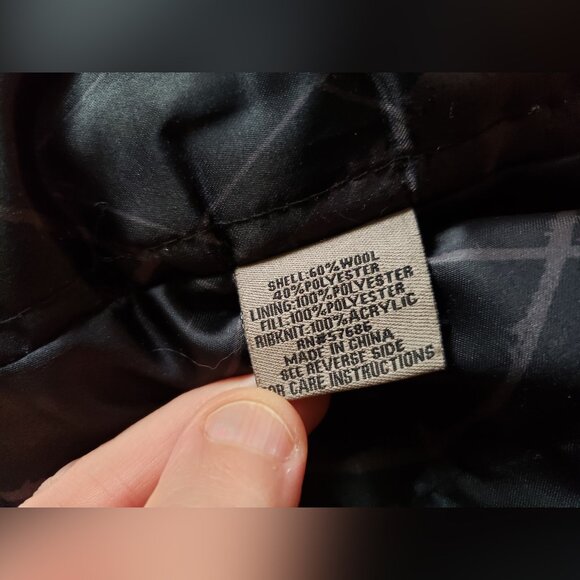 BKE Vintage Wool Blend Coat (Black, S) Y2K - Picture 9 of 9